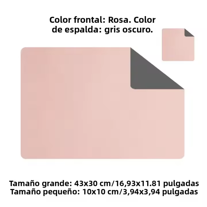 2 Pcs Tapete De Cuero Rectangular Doble Cara Para Mesa Resistente Al Agua Y Aislante Para Restaurante Y Hotel Decoración De Hogar - 1