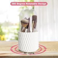 Organizador De Maquillaje Con Portar Cepillos Y Tapa Contenedor De Almacenamiento Para Cosméticos Para Mesita De Noche Y Baño - details 7