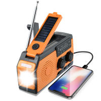 Radio Portátil De Mano Con Crank Solar Y USB 5000mAh LED De Emergencia Flashlight  AM/FM/WB NOAA Weather Radio Para Exteriores - details 14