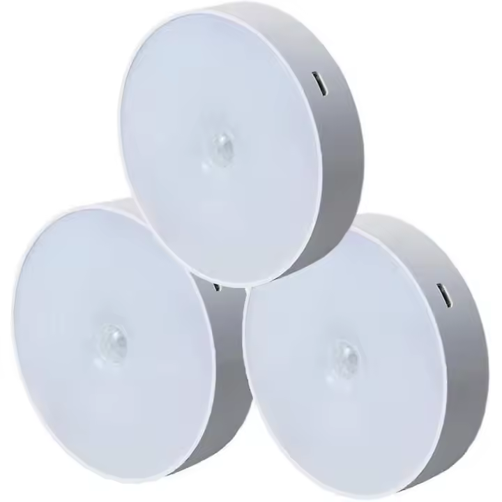 3 Pack Led Wireless Night Light Human Body Induction Mode Lighting Lamp Usb Charging - 1