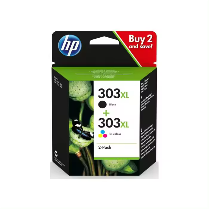 HP 303XL T6N03AE +T6N04AE , Negro+Tricolor, Cartuchos XL Original - 1