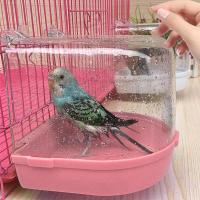 Baño De Pájaro Casa De Baño Para Periquitos Loros Cacatúas Accesorios De Jaula Para Pájaros Budgerigar Lovebirds Baño De Metal Para Pájaros Pequeños - details 2