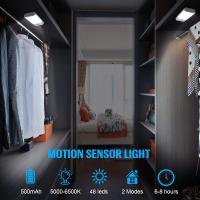 Luz de armarario, Luz Nocturna superbrilliant de 48 LEDs con sensor de movimiento, recargable por USB - details 2