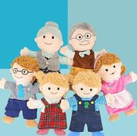1 paquete de marionetas de Mano para Miembros DE LA Familia, marionetas de mano de Plush suave para mother, Father, hijo, hija y abuelos, juguetes de juego de rol para Padres and hijos. - details 1