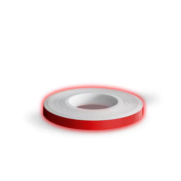 Llantes de Rueda para Ruedas de motorteta reflectantes Rojas de 5 mm x 6 Mt - 1