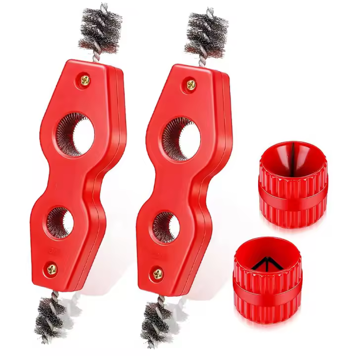Juego de Limpieza y Escariador de Tuberías de Cobre, herramienta de desbarbado de Escariador de Tuberías de 4 piezas, herramienta de desbarbado de Tuberías de Cobre, PVC y Tubos de Maple Bland - 1