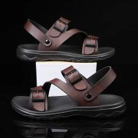 Sandalias De Verano Para Hombres Casual Deportivas Slipper PU Cuero No Eslipantes Transpirables Zapatos Romanos Playa Jardín - details 1