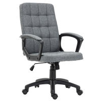 Vinsetto Silla de Oficina Silla de Escritorio Giratorio con Altura Ajustable y Reposabrazos Estilo Moderno Carga 120 kg para Estudio 59x63x96-105,5 cm Gris Oscuro - details 0