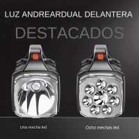 Lámpara Portátil Recargable Con 8/4 LED FuerteLinterna Solar USB Con COB Para Camping Y Exteriores Incluye Batería Recargable - details 3