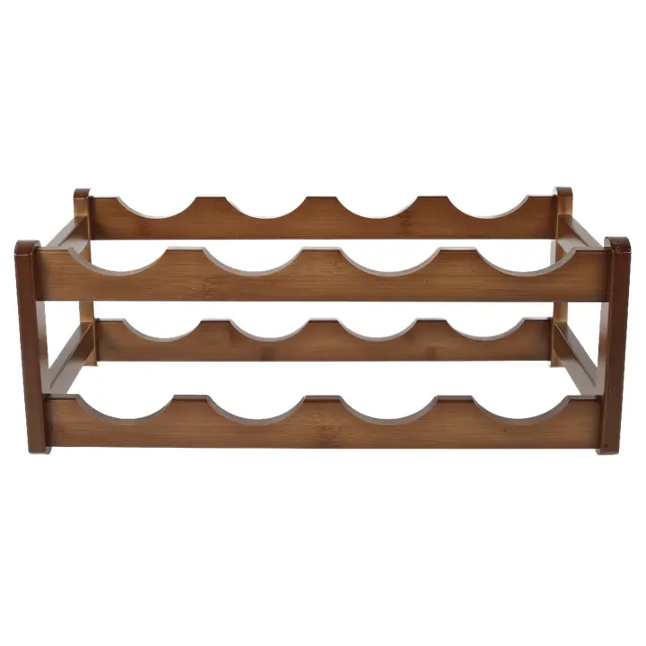 Estante De Madera Para Vino Y Botellas De Agua 2/3 Estantes Organizador De Cocina Para Pantry Bar Display Y Almacenamiento De Copas - 1
