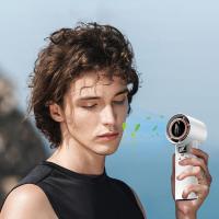 Portátil 2025 Recargable USB con Pantalla Digital LCD - Ventilador de Mano Plegable 100 Velocidades Ajustables, Soporte Turbo y 3 Modos - Enfriador Silencioso para Exteriores, Camping, Deportes, Eventos, Oficina y Viajes - details 1