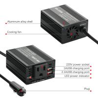 Inversor De Potencia Para Coche 150W Onda Senoidal Pura Enchufe Estadounidense Salida 110V 1A / 2.1A Puerto USB Carga Rápida Adaptador De Voltaje Multifuncional - details 6