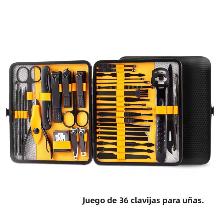 Juego De Tijeras Para Uñas Profesionales 4/36pcs Kit De Manicura Y Pedicura Con Estuche Portátil Para Viajes Herramienta De Aseo De Acero Inoxidable - 1