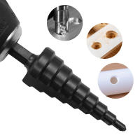 Juego De Brocas Escalonadas Negras Con Taladro Hexagonal 3-12/4-12/4-20/4-32mm Para Taladrar Madera Herramienta De Reamado - details 5