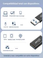 Adaptador USB Femal a Macho Convertidor/Extensores Para Cargador De Coche Computadora Y Smartphone Compatible Con Mini USB - details 2