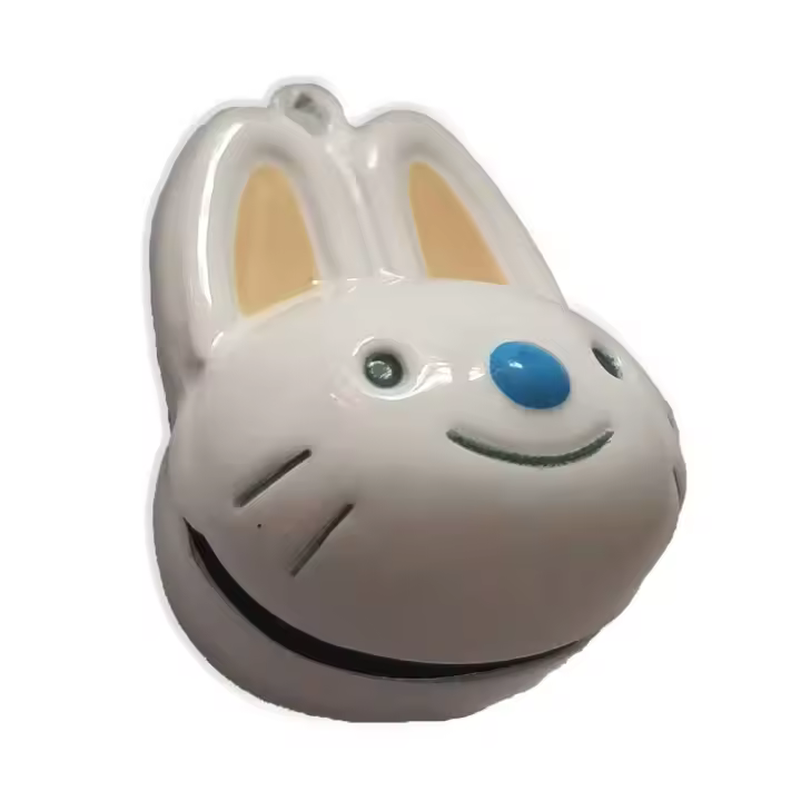 Cascabel Decorativo Metálico – Tamaño Mini – Bell – Animales Granja – Mascotas – Conejo – Rabbit – Música para tu Ropa y Complementos – 1,5 x 1,5 cm. – Moda The Happy Patch - 1