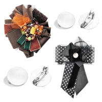 20pcs/Lote Base Redonda Plana Para Broches De 15/20/25/30mm Enchufe Para Encantos DIY Accesorios De Joyería En Metal - details 8