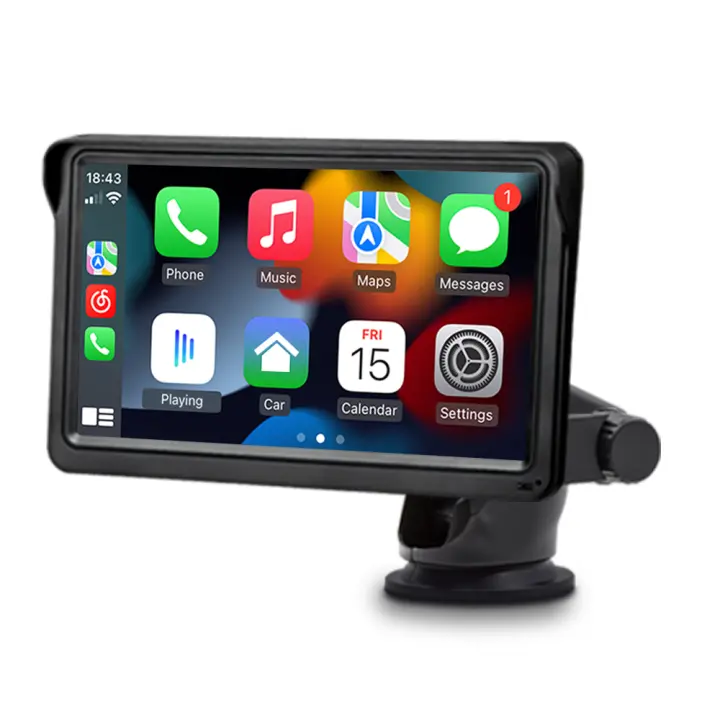 Reproductor Multimedia De Coche HIPPBQCC 7 Pulgadas Con CarPlay Android Auto Pantalla Táctil USB AUX Para Cámara Trasera - 1