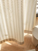 Cortina De Pantalla Cremosa Para Ventana Opaque Protección Solar Para Sala De Estar Y Balcón Material De Poliéster 100% - details 2