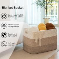 Cesta De Algodón Con Manija Para Almacenamiento Grande Rectangular Super Tela De Hamaca Para Sala De Estar Juguete - details 2