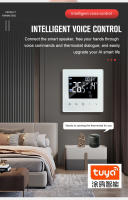 SOMY Termostato de pared para caldera de gas, control de temperatura inteligente, programable, 3A, negro - details 2