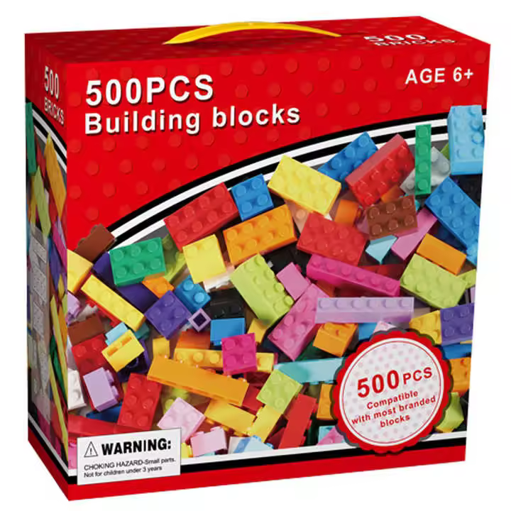 Caja de Ladrillos Creativos Grande 500 pcs Juguete Educativo  con Figuras para Desarrollar la Creatividad de sus pequeños Juguetes de Construcción y Manualidades para Niños y Niñas de 4 Años o Más, Regalos de Cumpleaños Infantiles  Marzono - 1