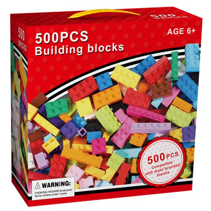 Caja de Ladrillos Creativos Grande 500 pcs Juguete Educativo  con Figuras para Desarrollar la Creatividad de sus pequeños Juguetes de Construcción y Manualidades para Niños y Niñas de 4 Años o Más, Regalos de Cumpleaños Infantiles  Marzono - 1
