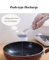 Cepillo De Limpieza Para La Cocina 2 En 1 Con Mango Largo Y Dispensador De Esponja Cepillo De Limpieza Para Platos Herramientas De Cocina - details 1