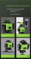 Nivel De Láser Verde 4D Con 16 Líneas USB Recargable Auto-Nivelado 360° Horizontal Y Vertical Potente Chorro De Láser Herramienta De Medición - details 11