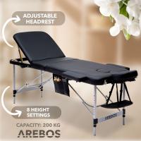 Arebos® Camilla de masaje de 3 zonas, mesa de masaje plegable, portátil y móvil - details 12