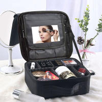 Estuche Profesional Portátil Para Maquillaje Impermeable Con Espejo Para Mujer Estuche De Viaje Para Maquillaje Y Herramientas De Uñas De Oxford Fashion - details 0