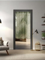 Cortina De Puerta De Encaje Transparente Para Ramadan Con Sol Y Luna Decorativa Para Salón Cocina Marco De Puerta Barreira De Protección - details 4