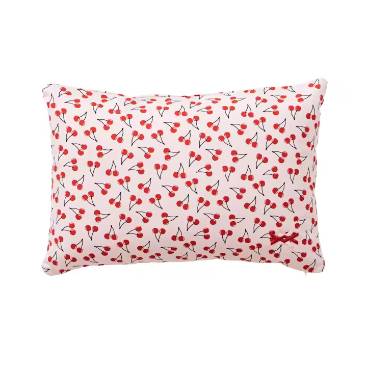 Cojin 35x50cm 144tc 100%algodon crema con cerezas rojas benetton fruits be - 1