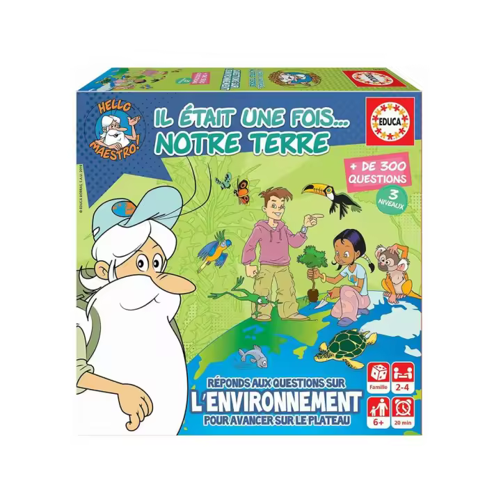 JUGUETILANDIA Juego de Mesa Il Était Une Fois... Notre Terre Educa 18162 - Preguntas y Aprendizaje - 1