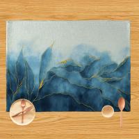 4pc Tapetes Para Comedor Estilo Verano Azul Turquesa Y Mármoles Rusticos Protección Para Mesa De Cocina Y Hogar Decoración De Habitaciones Y Fiestas - details 1