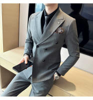 Traje De Boda Para Hombre 2025 Diseño Elegante Y Moderno De Terciopelo De Alta Calidad Doble Filo Con Chaleco Y Pantalones - details 10