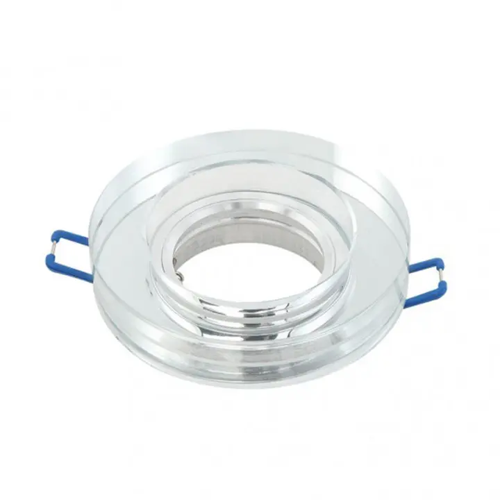 FABRILAMP FAB 14338RG49 | Empotrable Cristal Solna 1xgu10 Redondo Grosor 2cm Transparente C/portalampara 2x9,5x9,5 Cm Corte 6 Cm - Diseño Elegante - 1