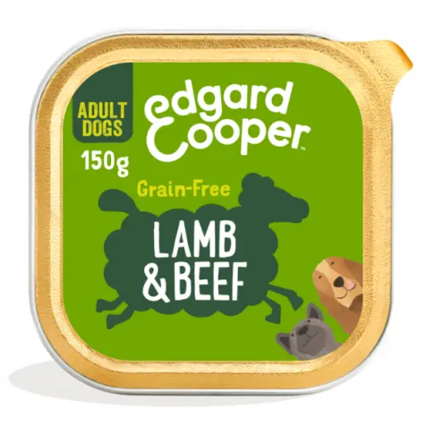 Edgard & Cooper Adult Grain Free Cordero Y Ternera Perro Tarrinas 150 Gr - 1