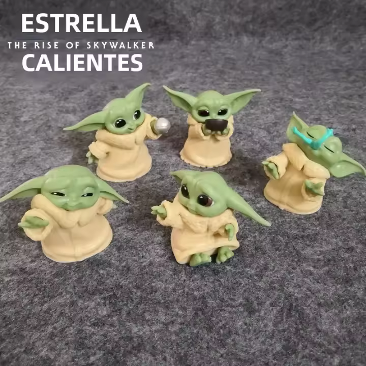 Juguete De Acción Baby Yoda Grogu Mandalorian 5 Piezas Set Figura De Star Wars 4-7 Cm Juguetes Calientes Para Niños Regalos De Navidad - 1