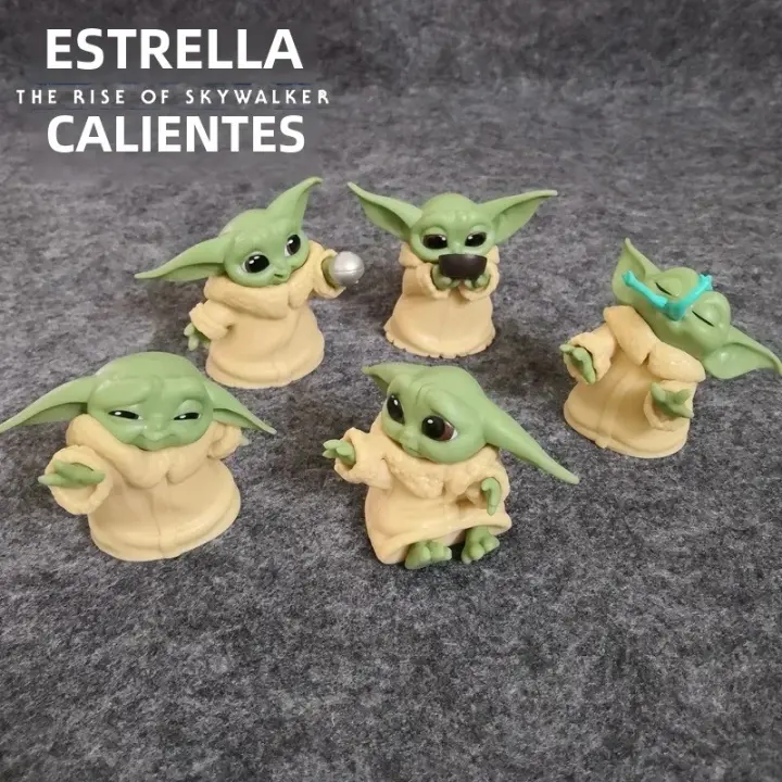 Juguete De Acción Baby Yoda Grogu Mandalorian 5 Piezas Set Figura De Star Wars 4-7 Cm Juguetes Calientes Para Niños Regalos De Navidad - 1
