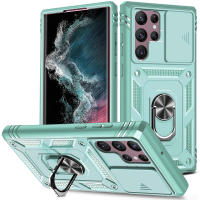 Funda Protectora 360 Grados Para Samsung Galaxy S24 S23 Ultra S22 plus S21 S23FE Note20 Ultra A54 A14 Con Cámara Slider Magnética Antisuciedad Antideslizante Doble Capa - details 14