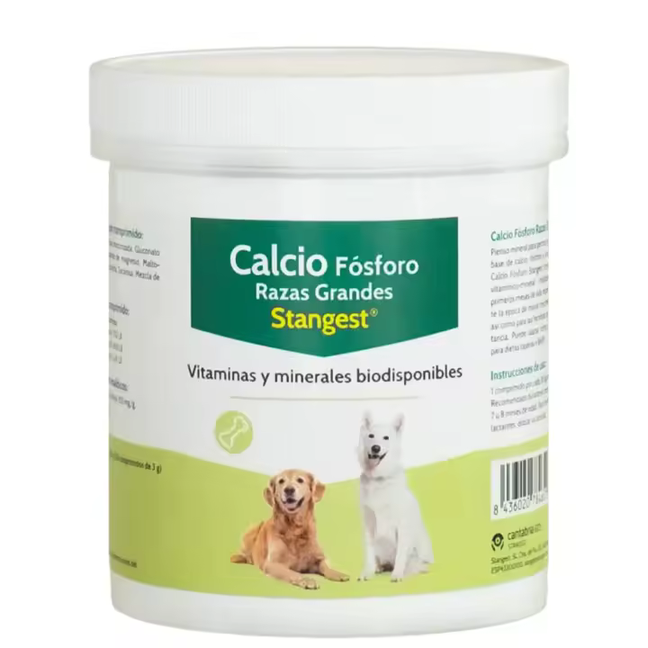 Calcio Fósforo Razas grandes 120 comprimidos Suplemento alimentario para perros STANGEST - 1