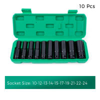 Juego De 10 Piezas De Llaves De Impacto Métricas 1/2" Universal Juego De Llaves Profundas Para Herramientas De Aire Y Palancas - details 4
