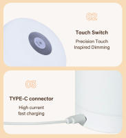 Lámpara De Noche Recargable Portátil Con Control Remoto Y Toque Cambio De Color RGB 16 Luz Para Dormitorio Y Habitación - details 14
