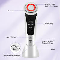 Dispositivo De Belleza Facial 7 En 1 Rejuvenecimiento De Piel Masajeador Facial Y Cuello Firmado Apparatus De Cuidado Facial Con Masaje Vibration - details 16