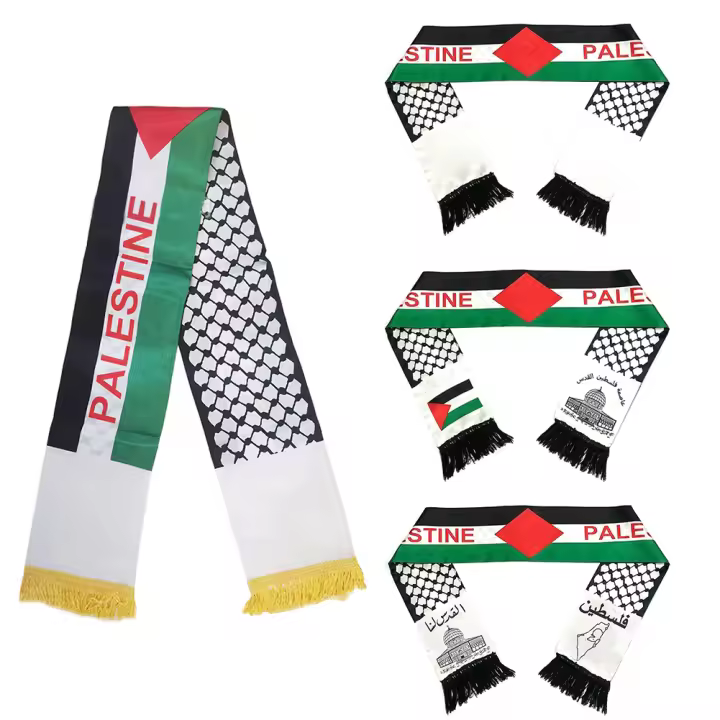 Pañuelo De Bandera De Palestina Personalizable Doble Cara Regalos Para Bodas Y Decoración Accesorios De Moda Para Hombres Y Mujeres - 1