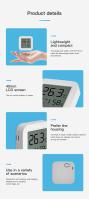 Sensor De Temperatura Y Humedad Tuya Mini Con Pantalla LCD Compatible Con APP Bluetooth Control Remoto Termómetro Y Higrómetro - details 3