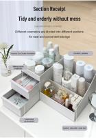 Estuche de plástico para maquillaje, caja contenedora de joyería, organizador de maquillaje, cajones, caja de almacenamiento de cosméticos, soporte para brochas de maquillaje - details 17