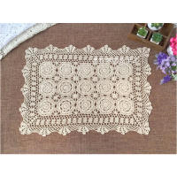 Matriz De Mesa Oval Vintage Crocheted Shabby Chic De Algodón Hecha a Mano Para Bodas Y Eventos Decoración De Hogar 30x45cm - details 4