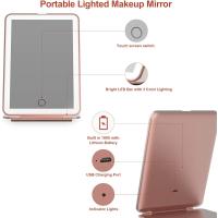 Espejo de viaje para el maquillaje, espejo portátil con iluminación, pantalla táctil regulable - details 1
